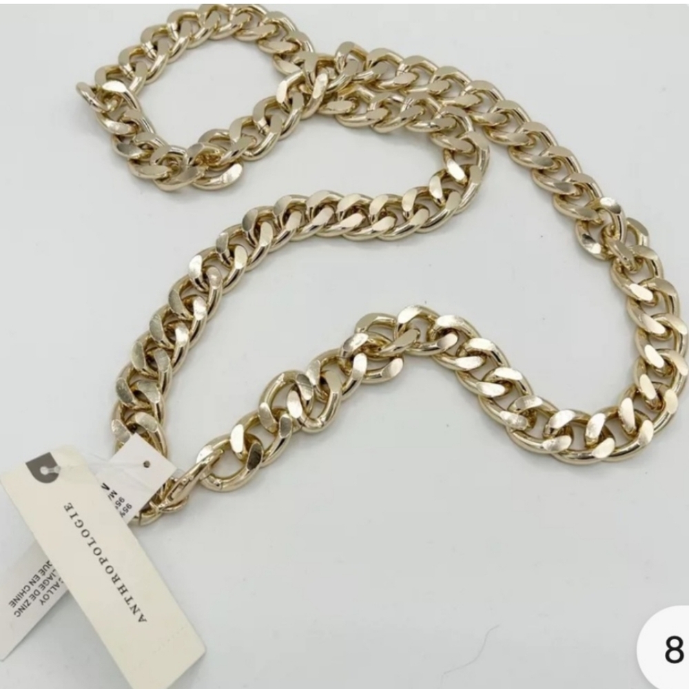 Anthropologie Gold Chunky Chain